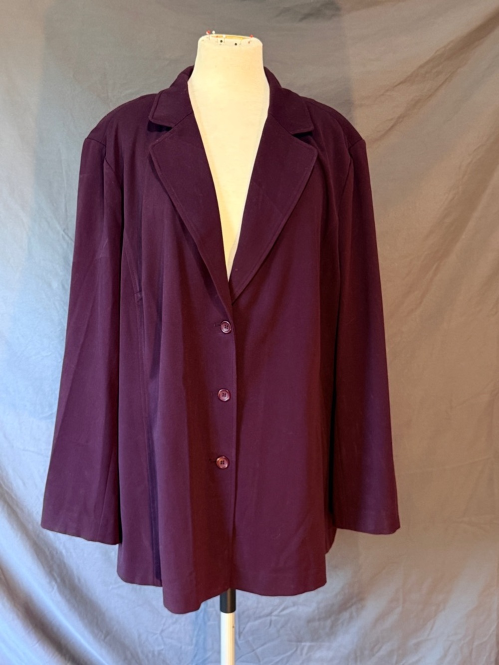Lane Bryant Women’s Plum 3-Button Blazer Size 22/24 Officecore, Corporatecore